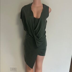 Helmut Lang Olive Green Dress – Size Small (NWT)